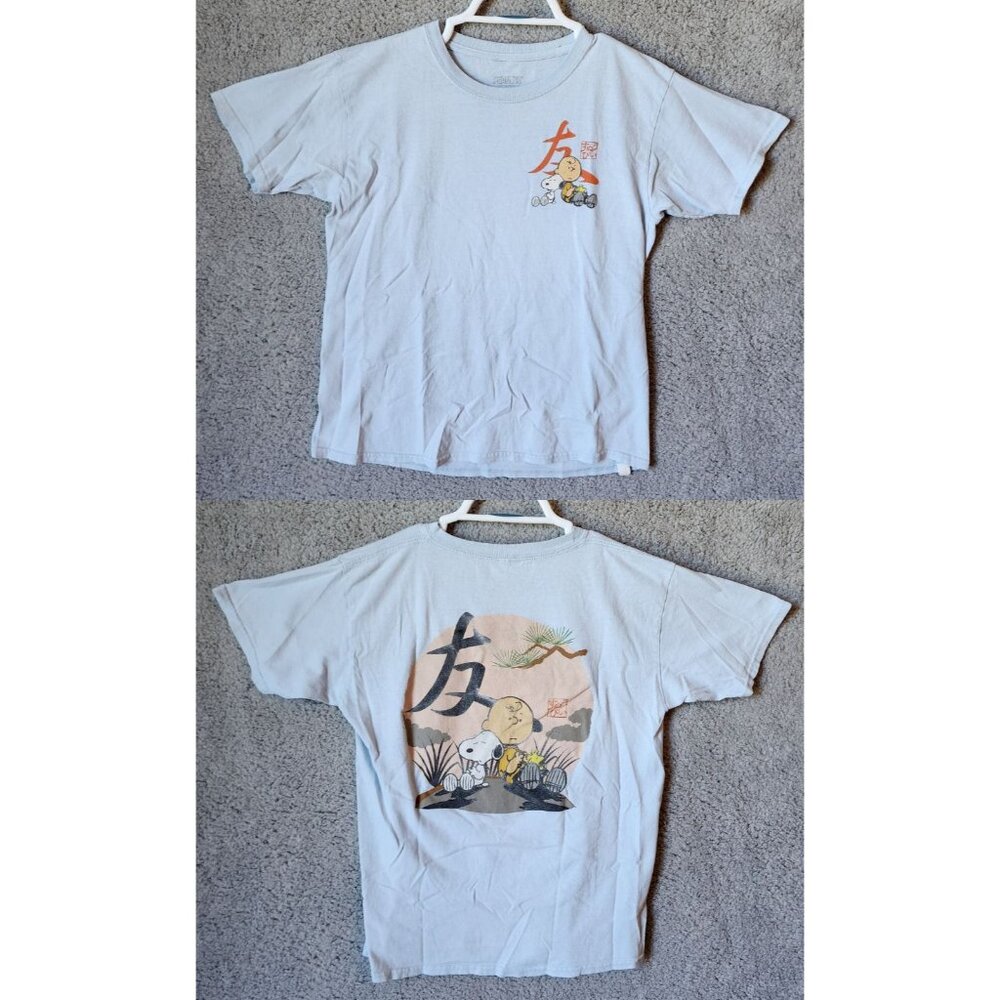 Neon Riot x Peanuts Japan S/S T Shirt 'Chill' Charlie Brown Snoopy‎ Blue Size L